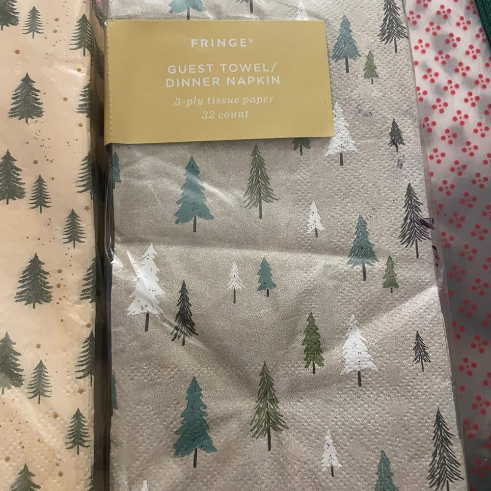 Fringe Studio Forest Design Guest Towel/Dinner Napkin set of 6